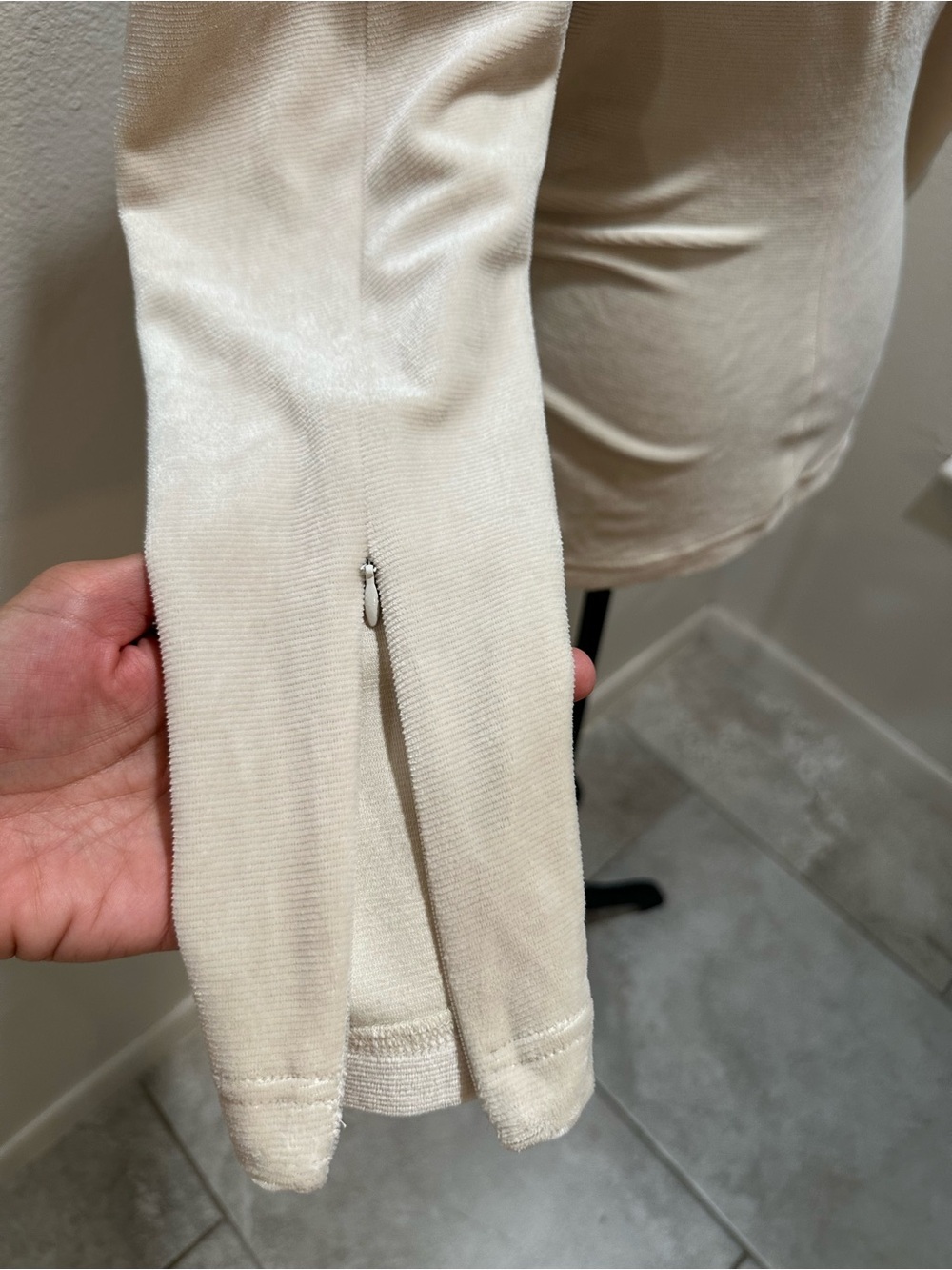 A.L.C. Cream Ruched Turtleneck with Shoulder Gather View 5